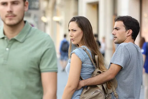 distracted girlfriend meme